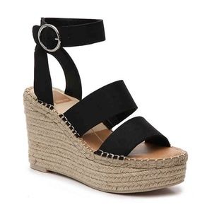 Dolce Vita Shae Espadrille Wedge Sandal Black